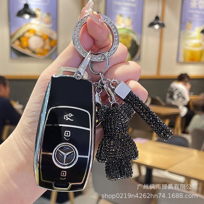 Suitable For Mercedes-Benz Key Cover E300L Package C260L Car A200L Shell Glc300/Gle/Gla Female Buckle Glb Full Package - Image 2